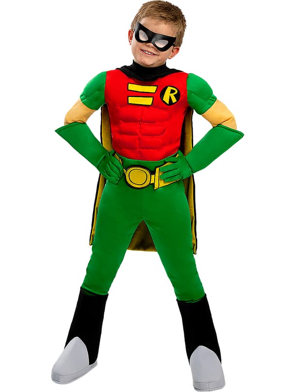 Funidelia | Robin Asu VIRALLINEN pojille ▶ Ihmepoika, Supersankarit, DC Comics - Monivärinen