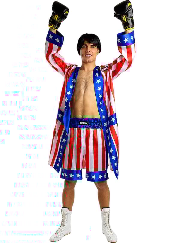 Funidelia | Rocky Balboa Boksekåbe - Rocky OFFICIELLE til mænd ▶ Rocky, Film & Serier, Rocky, Professioner - Multifarvet, tilbehør til kostume