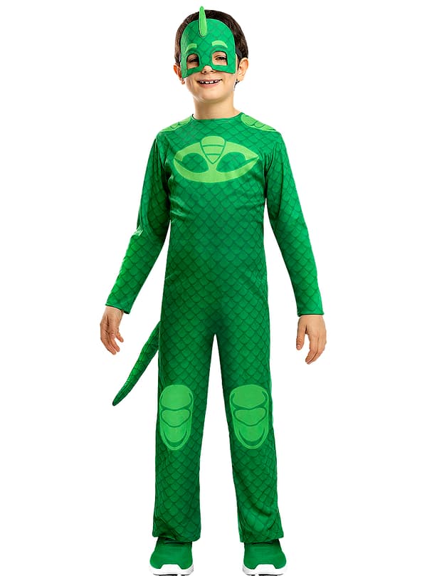 Funidelia | Maskeraddräkt Gecko Pyjamashjältarna OFFICIELLA för pokje ▶ Tecknad, Kattpojken, Ugglis, Gecko - Flerfärgad