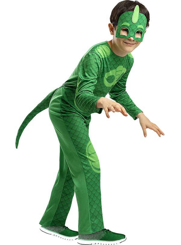 Funidelia | Maskeraddräkt Gecko Pyjamashjältarna OFFICIELLA för pokje ▶ Tecknad, Kattpojken, Ugglis, Gecko - Flerfärgad 5-6 years