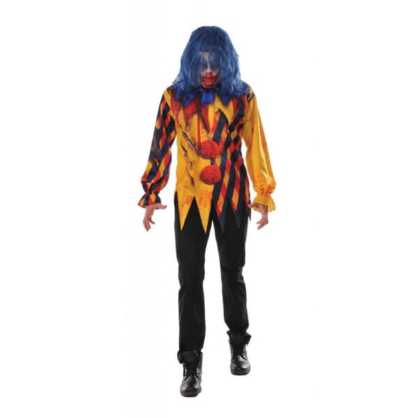 Rubies Mens The Killer Clown Costume Top Yellow/Red Standard