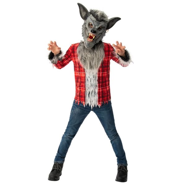 Bristol Novelty Børne/børn varulve kostume Red/Grey/Blue 3-4 Years