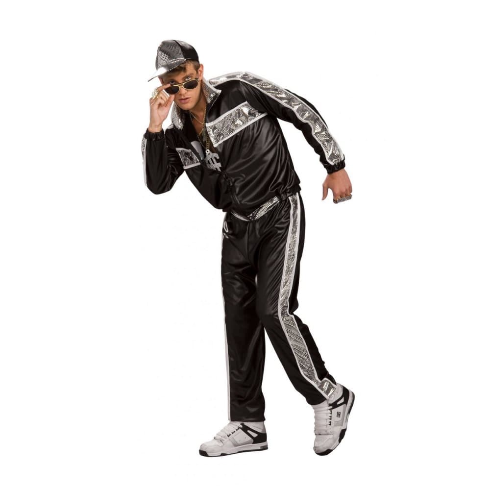 Bristol Novelty Kostym för 90-talets Rap Idol för män