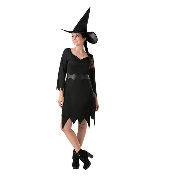 Bristol Novelty Womens/Ladies Witch Nylon Costume Black L