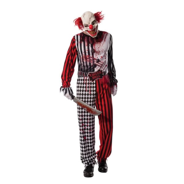 Rubies Herre Ond klovne kostume Red/Black/White Standard