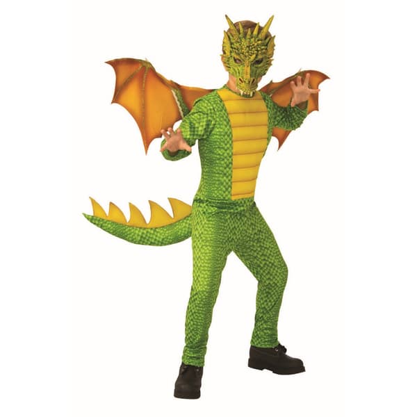 Rubies Childrens/Kids Deluxe Dragon Costume Set Green M