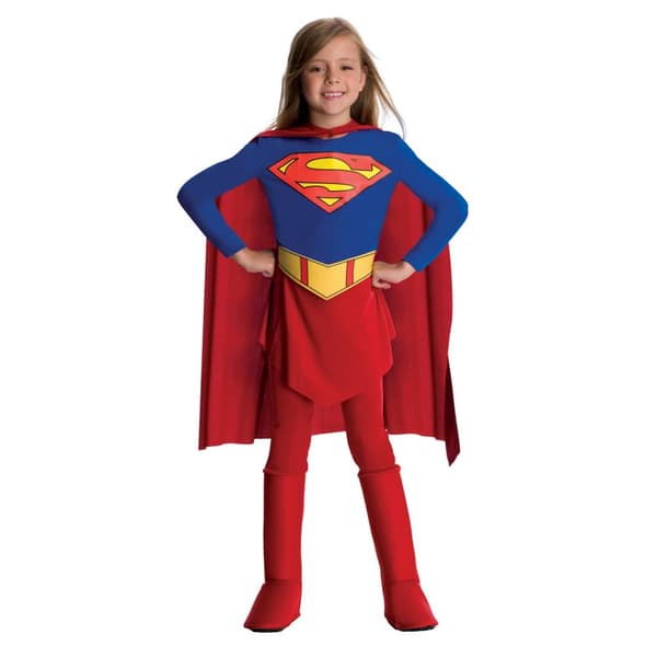 DC Comics Girls Supergirl Costume Red/Blue/Yellow L