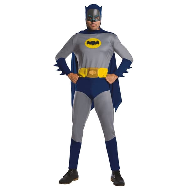 Batman Mens 1966 Costume Grey/Blue/Yellow Standard