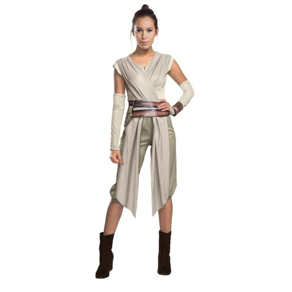 Star Wars Dame/Dame Deluxe Rey kostume Beige S