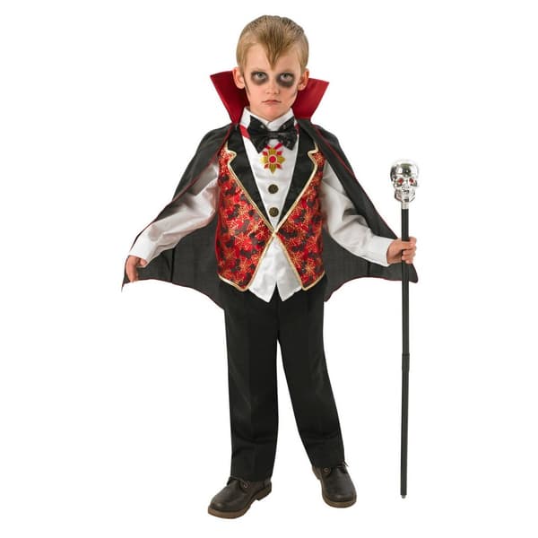 Bristol Novelty Dracula kostume til børn/unge Black/Red XL