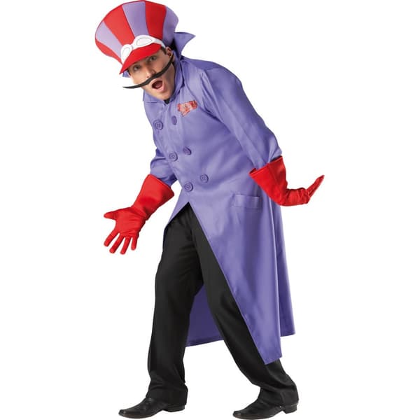 Wacky Races Mens Dick Dastardly Costume Purple/Red XL