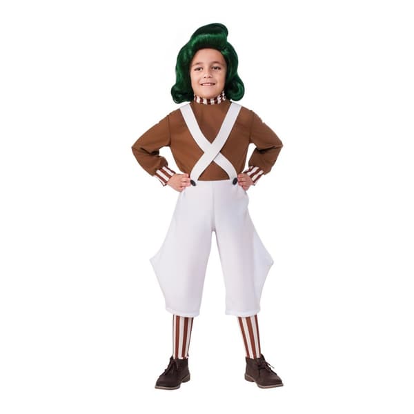 Willy Wonka & the Chocolate Factory Børne/børn Oompa Loompa kostume Brown/White 5-6 Years