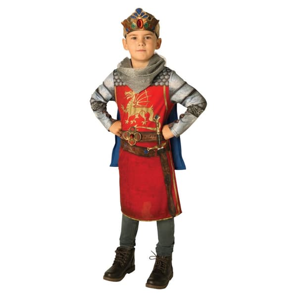 Bristol Novelty Kong Arthur kostume til børn/unge Red/Grey/Blue 5-6 Years