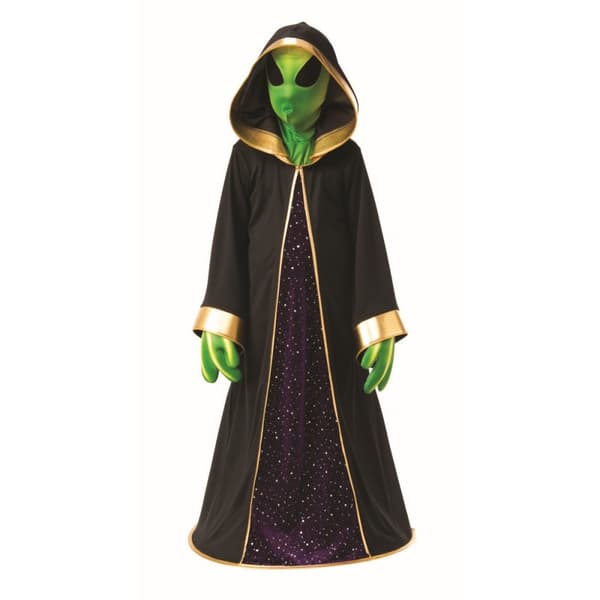 Bristol Novelty Boys Alien Costume Black/Gold/Purple 3-4 Years