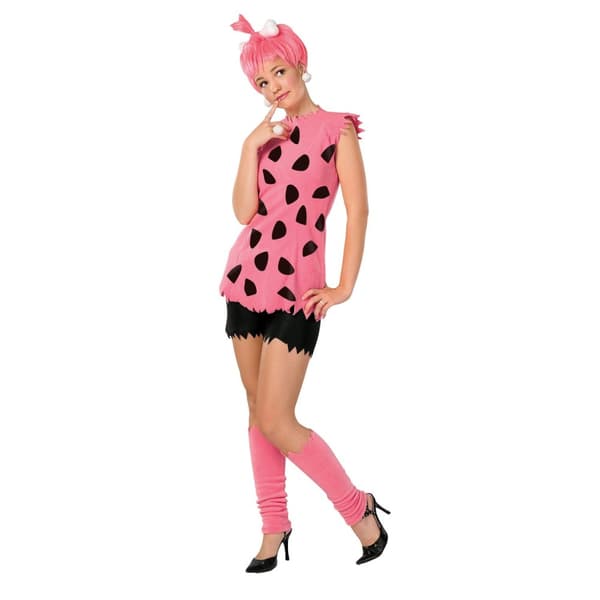The Flintstones Womens/Ladies Deluxe Pebbles Costume Pink/Black S