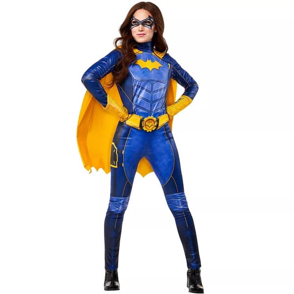 Gotham Knights Womens/Ladies Deluxe Batgirl Costume Blue/Yellow L