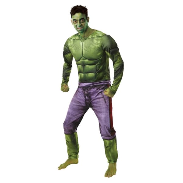Hulk Mens Deluxe Costume Green/Purple XL