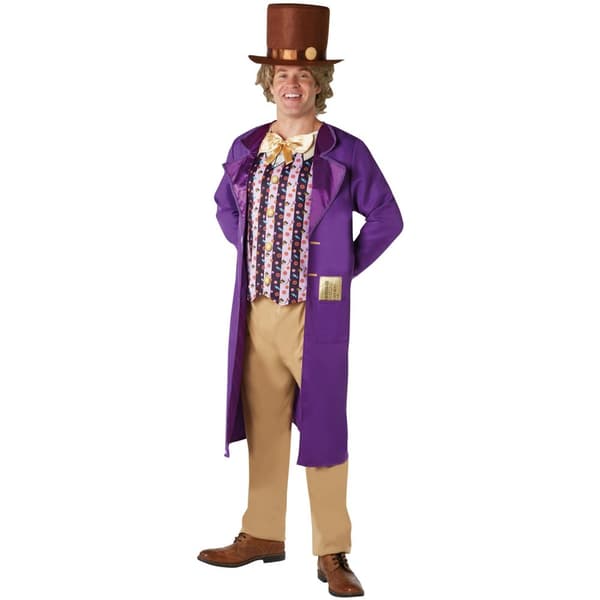 Willy Wonka Deluxe-dräkt för män Purple XL
