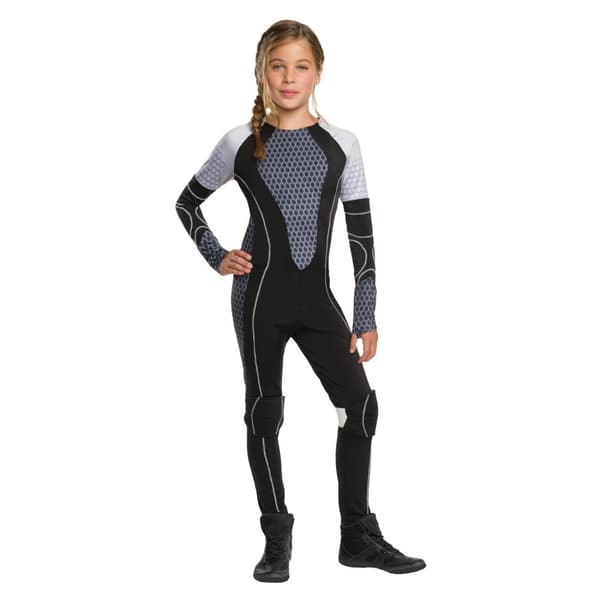 Hunger Games Girls Katniss Costume Black/Grey 5-6 Years
