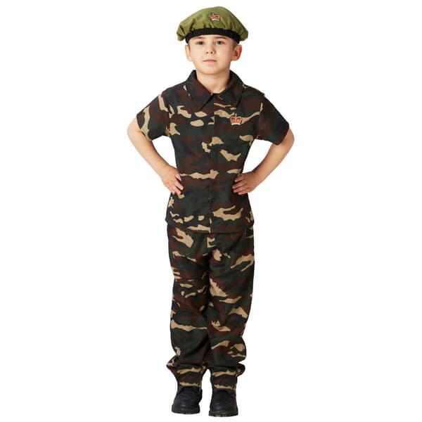 Bristol Novelty Childrens/Kids Soldier Costume Green 5-6 Years