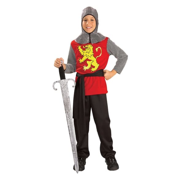 Bristol Novelty Børne/børn middelalderlig herre kostume Red/Silver/Black S