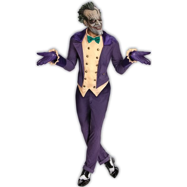 The Joker Unisex Adult Arkham City Costume Purple/Cream Standard