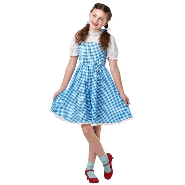 Wizard Of Oz Dorothy-dräkt för barn/barn Blue/White 7-8 Years