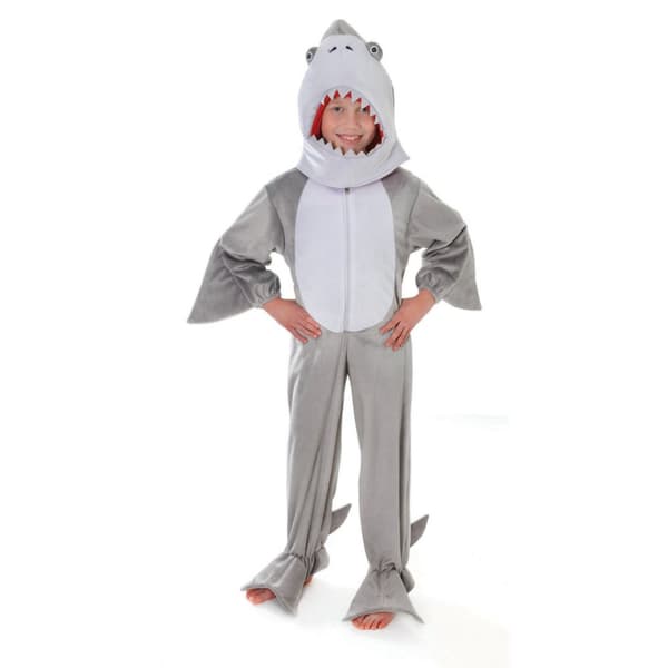 Bristol Novelty Plyschdräkt för barn/barn med haj Grey/White L