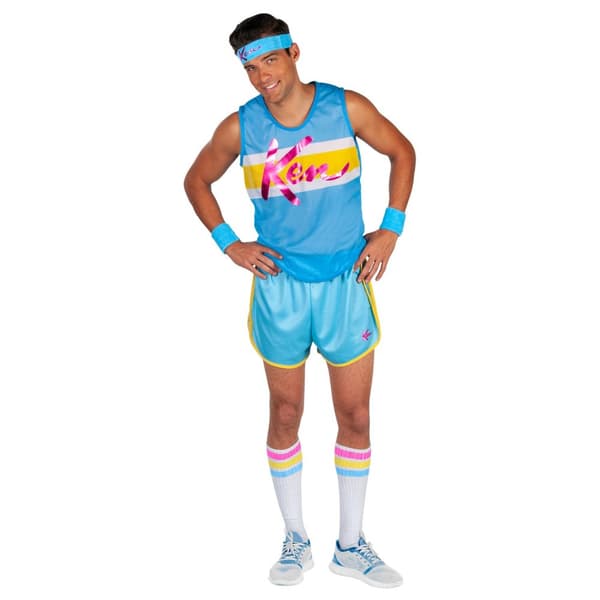 Barbie Mens Exercise Ken Costume Blue XL