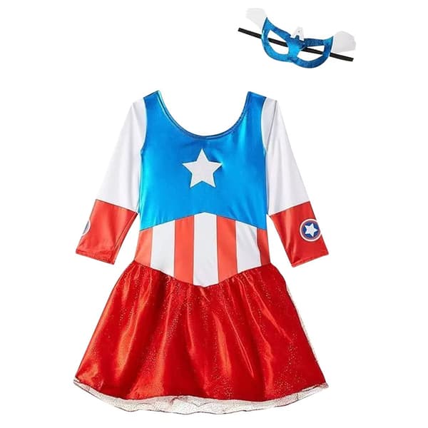 Captain America Girls Dream Metallic Costume