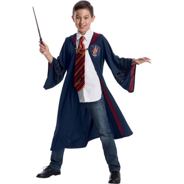 Harry Potter Childrens/Kids Deluxe Gryffindor Robe Blue/Maroon M