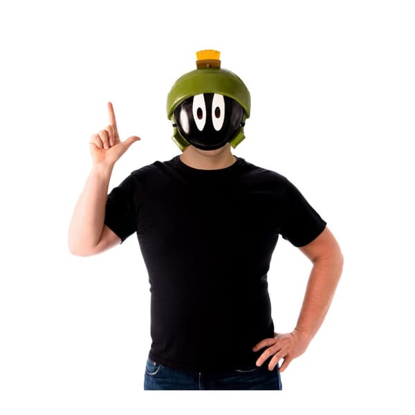 Space Jam Unisex voksen Marvin The Martian 1/2 maske Black/Green One Size
