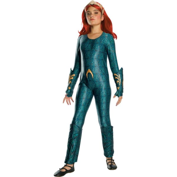 Aquaman Girls Deluxe Mera Costume Green 3-4 Years