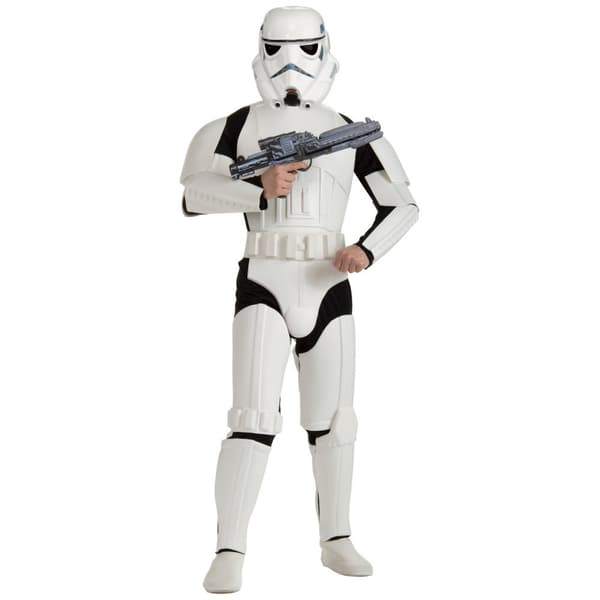 Star Wars Herre Deluxe Stormtrooper kostume White/Black XL