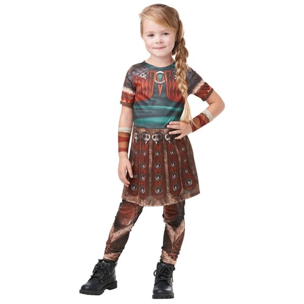 How To Train Your Dragon Girls Astrid Costume Brown/Blue 7-8 Years