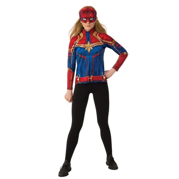 Captain Marvel Womens/Ladies Costume Blue/Red S