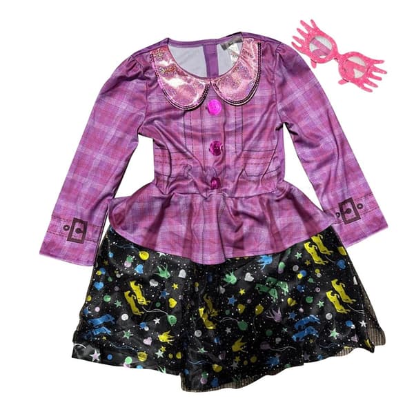 Harry Potter Childrens/Kids Luna Lovegood Costume Pink/Black 11-12 Years