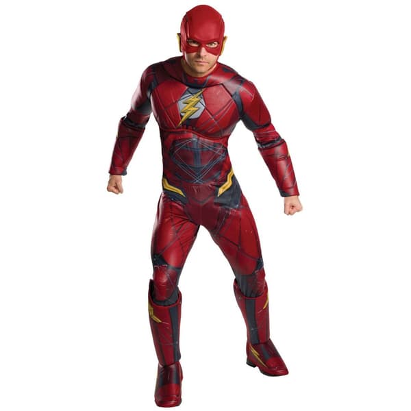 The Flash Mens Deluxe Costume Red Standard