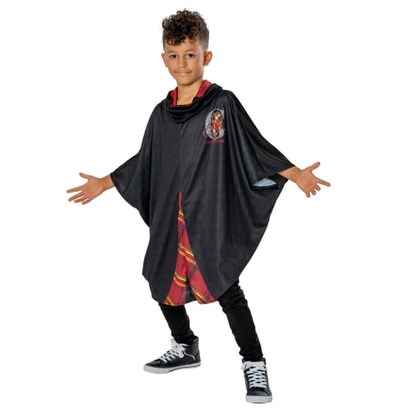 Harry Potter Childrens/Kids Gryffindor Costume Poncho Black 9-10 Years