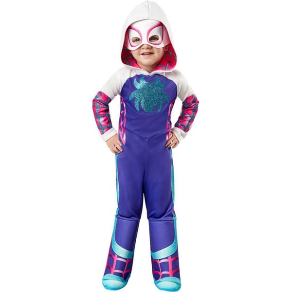 Spidey And His Amazing Friends Barn/Kids Deluxe Ghost-Spider-dräkt Blue/Pink/White 2-3 Years
