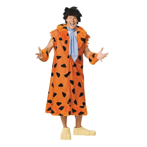 The Flintstones Mens Fred Costume Orange/Black/Blue Standard