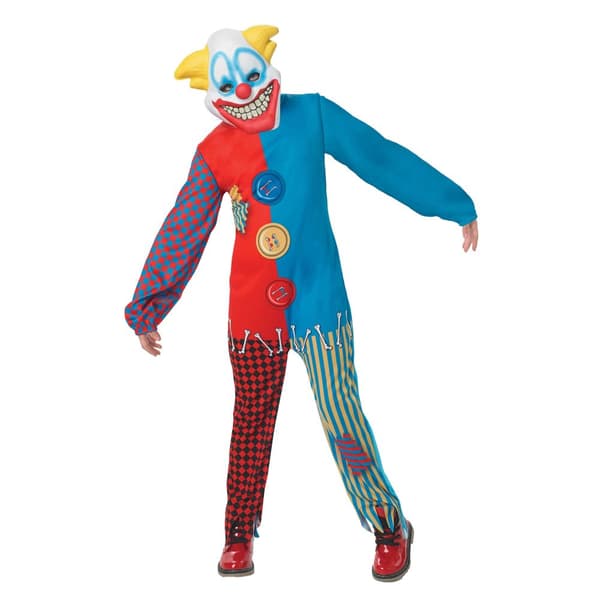 Bristol Novelty Childrens/Kids Scary Clown Costume Multicoloured XL