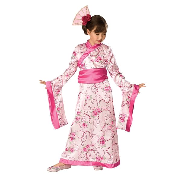 Bristol Novelty Asiatisk prinsessa kostym för flickor Pink 8-10 Years