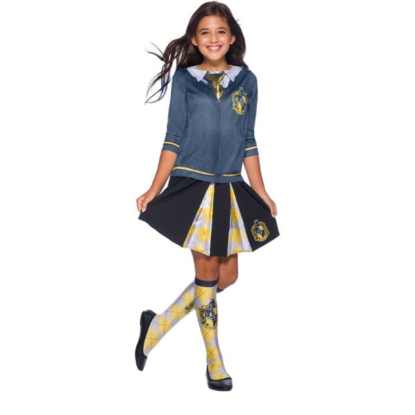 Harry Potter Childrens/Kids Hufflepuff Top Black/Yellow/Blue M