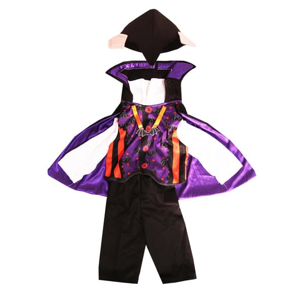 Bristol Novelty Vampyr Halloween kostume til småbørn Purple/Black/White 1-2 Years