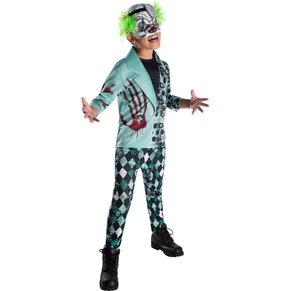 Bristol Novelty Boys Doctor Death Costume Turquoise/Black/Red 7-8 Years