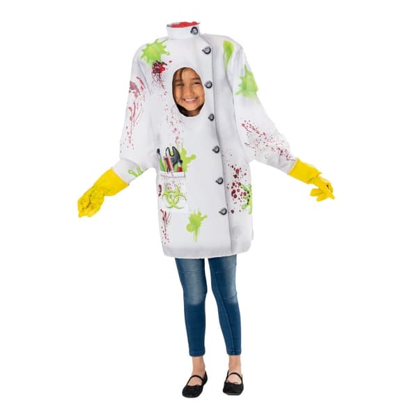 Bristol Novelty Childrens/Kids Headless Scientist Costume White/Black/Green 3-4 Years