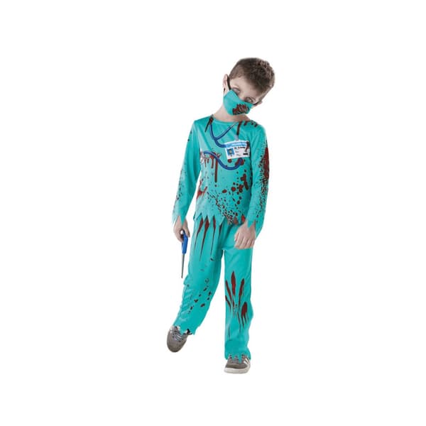 Rubies Childrens/Kids Zombie Doctor Halloween Costume Red/Blue 5-6 Years