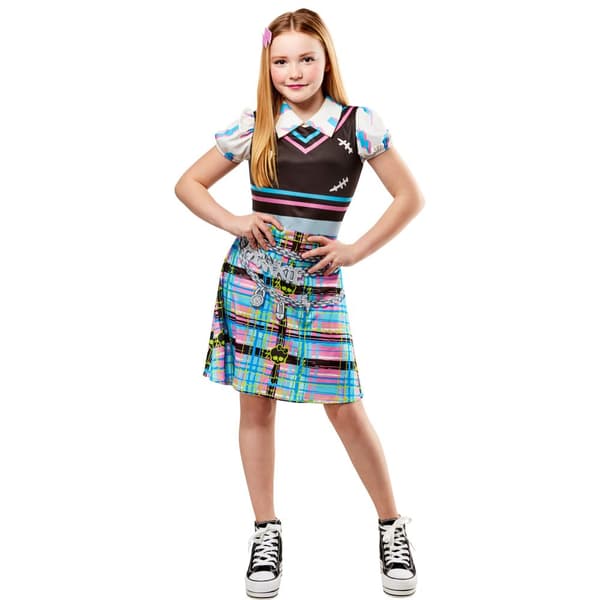 Monster High Girls Frankie Stein Costume Pink/Blue/Black 9-10 Years