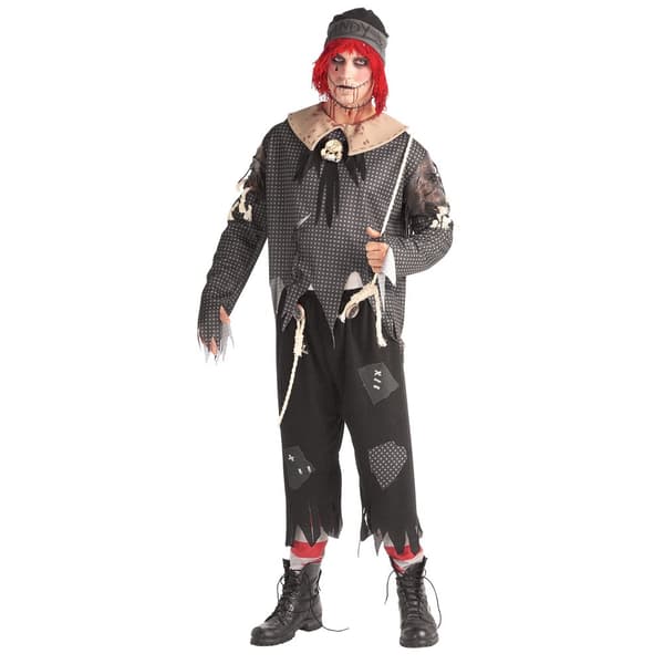 Rubies Mens Rag Doll Costume Black/White Standard